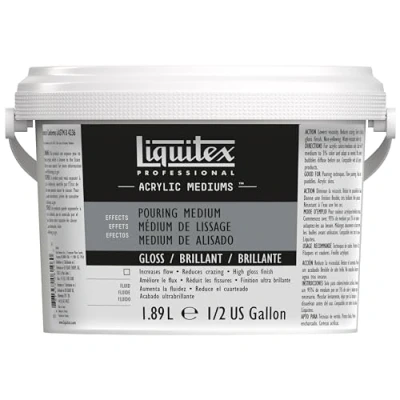 Imagen de Liquitex 5343 Professional Medio de colado y vertido, resistente al agua, que no amarillea, flexible, aumenta el flujo pintura vertido para pinturas acrílicas botella 1,89 litros