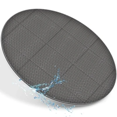 Imagen de tillvex® Alfombrilla Redonda de 196 cm para jacuzzis al Aire Libre, protección térmica y del Suelo, Aislamiento Piscina (Gris)
