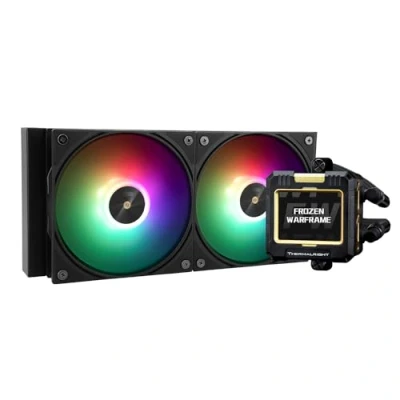 Imagen de Thermalright Frozen Warframe 240 Black ARGB enfriador de agua para CPU con 2 ventiladores PWM 2000 RPM, pantalla LCD IPS resolución 320 x 240, líquido CPU, PC Aio