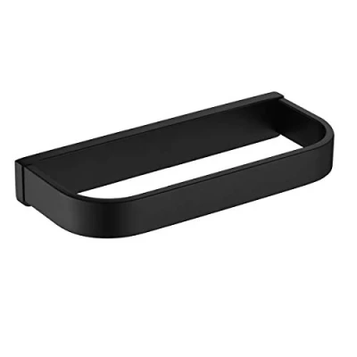 Imagen de Flybath Anillo de toalla SUS 304 Acero inoxidable mate negro elegante toallero colgador montado en la pared