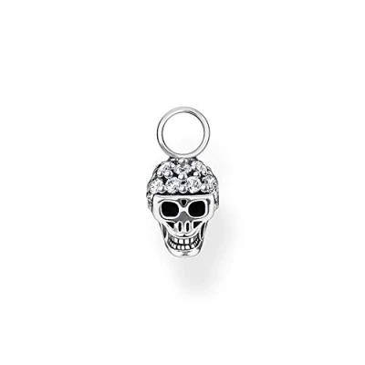 Imagen de Thomas Sabo Pendientes para mujer con colgante de calavera, plata ley 925
