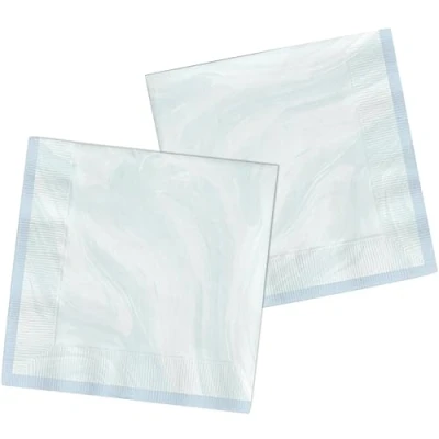 Imagen de Folat 61920 Vajilla de Fiesta Servilletas 33cmx33cm 20 piezas Azul Mármol papel para Cumpleanos, infantil, Despedida Soltera, Compromiso, Boda, Aniversario