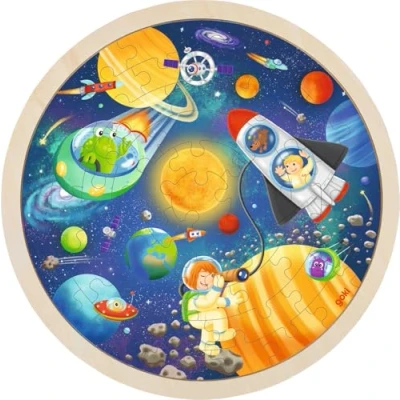 Imagen de GOKI Puzzle Circular Universo Juegos de Mesa, Multicolor (57365)