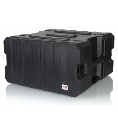 Imagen de Gator Cases G Pro Racks Series, caja de PE moldeado Mil Grade; 6U, 19&quot; profundidad; con asa y ruedas (G PROR 6U 19)
