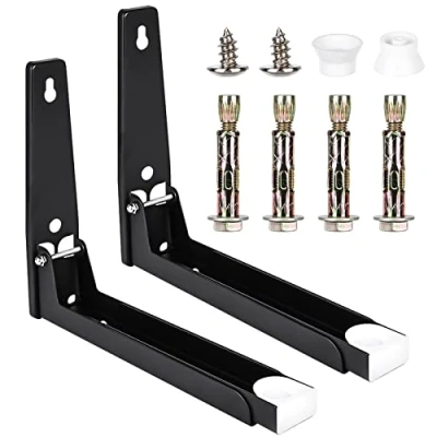 Imagen de Aicharynic soporte universal para microondas acero inoxidable con brazos extensibles plegable pared mayoría hornos horno