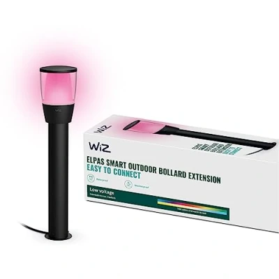 Imagen de WiZ Bolardo led inteligente de exterior Elpas, 4.8W 400 lúmens, Wi Fi, compatible con Alexa y Google Home, tecnología SpaceSense Matter, protección IP65 (extensión)