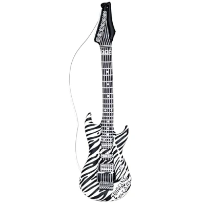 Imagen de Widmann guitarra hinchable, longitud aprox. 105 cm, instrumento, de aire, fiesta temática, carnaval