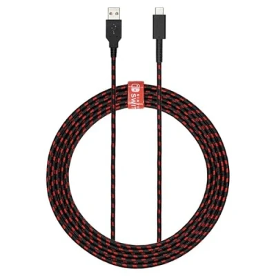 Imagen de Cable de carga PDP 500 211 EU, Para Nintendo Switch/Lite, USB C, 2.4 m, Negro