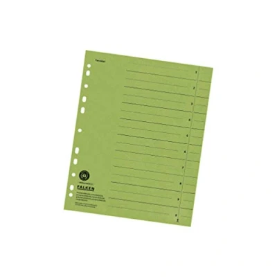 Imagen de FALKEN Separadores de cartón reciclaje, color verde A4 100er Pack