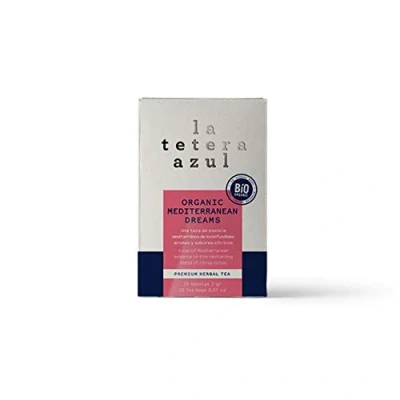 Imagen de LA TETERA AZUL Infusión De Manzana, Escaramujo, Hierba Limón E Hibisco. Organic Mediterranean Dreams. 20 Bolsitas 2 Gramos.