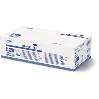 Imagen de Peha soft Guantes Desechables, Nitrilo fino, Powderfree, No Estéril, Sin Látex, Talla M, 150 Unidades
