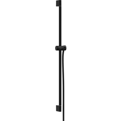 Imagen de hansgrohe Unica Pulsify S, barra de ducha, 65cm con flexo ducha Isiflex 160cm y soporte negro mate