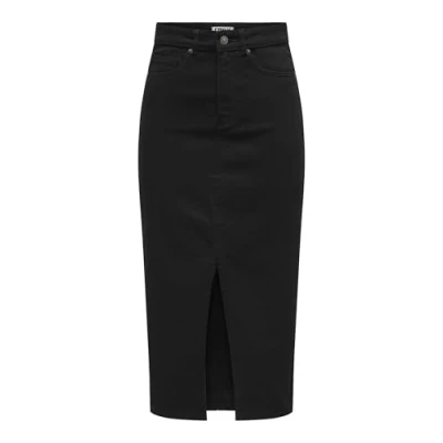 Imagen de ONLY Onlsiri Front SLIT Skirt Falda vaquera, Mujer, Talla: XS, Black denim
