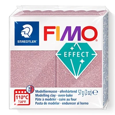 Imagen de STAEDTLER 8010 212 FIMO Effect Arcilla polimérica para modelar de secado al horno, color oro rosa (pastilla 57 g.)
