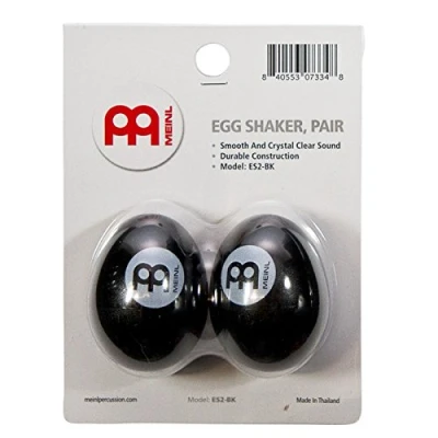 Imagen de Meinl Percussion ES2 BK Juego de shakers con forma huevo, color negro