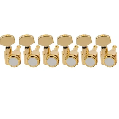 Imagen de Musiclily Pro 6 en Línea 2 pins Clavijas de Afinación Clavijeros Bloqueantes Repuesto para Guitarra Fender Strat/Tele, Oro
