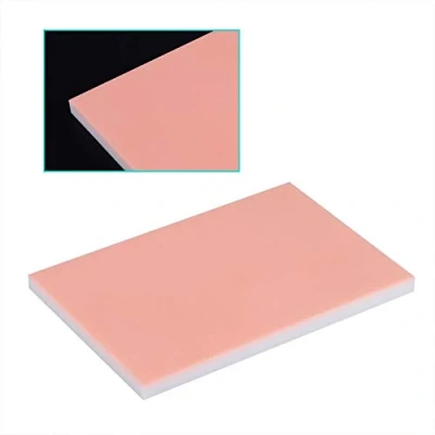 Imagen de Bloque de tallado sellos goma Bloques rectangulares colores para proyectos bricolaje Tarjetas postales álbumes recortes invitación(rosa blanco)