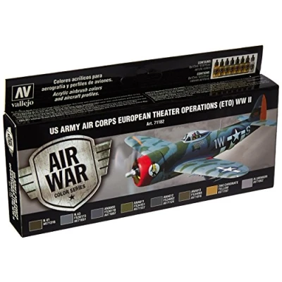 Imagen de Acrylicos Vallejo &quot;Nosotros fuerzas aéreas operaciones de teatro Europea Oce segunda guerra mundial&quot; Model Air Set