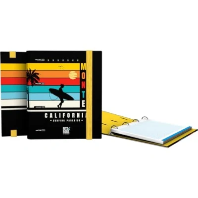 Imagen de Grafoplás Archivador Anillas a5 Carpebook California Bits&amp;Bobs Incluye Recambio Cuadricula 5x5 Borde Color Lomo Curvo Ergonómico 4 Redondas 25mm Certificado FSC Papelería Escolar