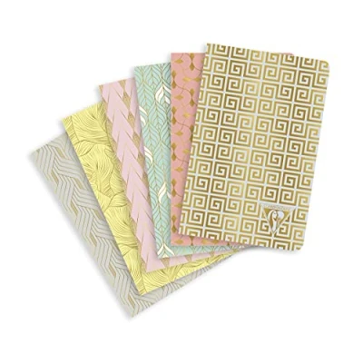 Imagen de Clairefontaine Neo Deco Cuadernos de lomo cosidos (9 x 14 cm, 48 hojas), varios diseños