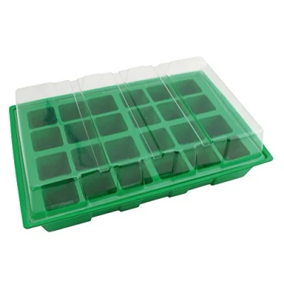 Imagen de Biotop Kit semillero de plástico 24 macetas 4 x cm (con Tapa y Bandeja, 35 23,5 cm), Multicolor, 1x1x1 cm, B2011