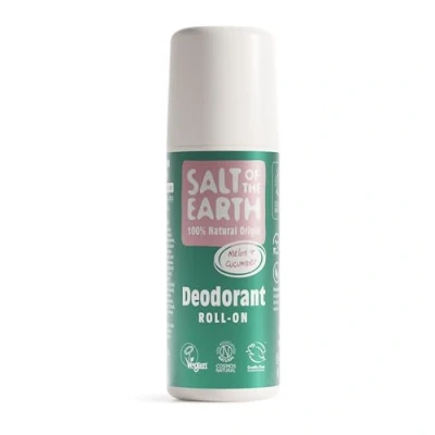 Imagen de Natural Deodorant Roll On by Salt of the Earth, Melon &amp; Cucumber Vegan, Long Lasting Protection, Leaping Bunny Approved, Made in UK 75ml