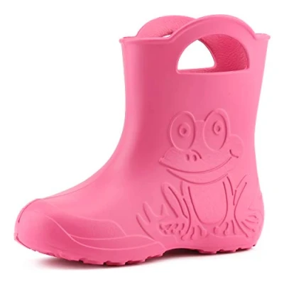 Imagen de Ladeheid Botas de Agua para Niños en EVA Unisexo Goma Impermeables y Niñas Zapatos Lluvia Infantiles Calzado LA CA 01 (Rosado, 30/31 EU)