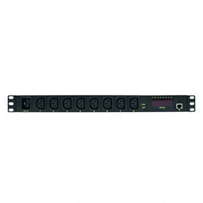 Imagen de Logilink Professional PDU8P01 Hochwertige IP 48.3 cm Steckdosenleiste 8 Fach mit Schalt , Mess/Warnfunktion, Temperatur und Feuchtigkeitssensor Schwarz