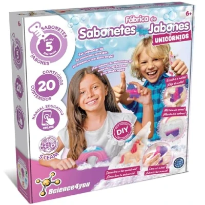Imagen de Science4you Unicornio Lab Kit de Fabricación Jabón para Niños, Juguete En el Interior que Brillan La Oscuridad, Jabones Niños 6 7 8 9+