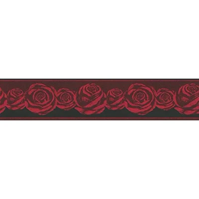 Imagen de A.S. Création 368581 Cenefa, Rot Schwarz, 5,00 m x 0,13