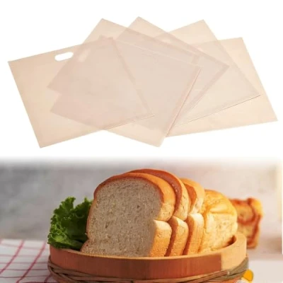 Imagen de CAREDGO Bolsa Tostadora Reutilizable Bolsas Para Tostar Pan Sin Gluten Sandwich Celiaco (6 Pcs 17 x 19 cm)