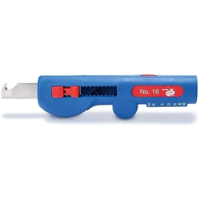 Imagen de WEICON TOOLS Pelador Multifuncional No. 16 Rango de trabajo 0,5 6 mm² / 8 13 mm Ø Cuchilla gancho retractable