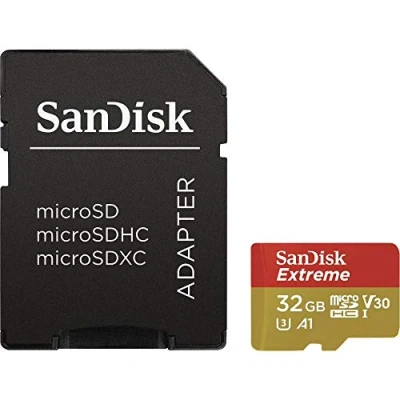 Imagen de Tarjeta Micro SDHC SanDisk Extreme®, 32 GB, 100 MB/s, UHS I, U3, V30, A1, Clase 10, Apta Drones, Multicolor