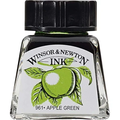 Imagen de Winsor &amp; Newton Drawing Ink Tinta de Dibujo, Verde (Apple Green), 14ml