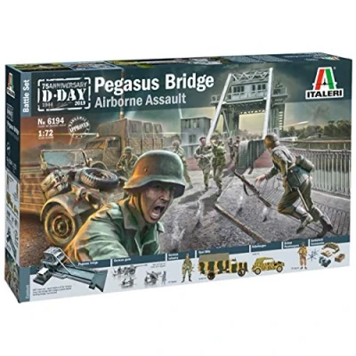 Imagen de Italeri Bridge 6194 Set de Batalla 1:72 &quot;Puente Pegaso Modelo Suelo, Hobby, Pegado, Kit plástico, detallado, Multicolor, Color unvarnished