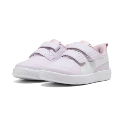 Imagen de Puma Courtflex V3 Unisex Zapatillas running asfalto para niños, Talla: 34.5, Lilac frost/white/rose mauve Zapatos