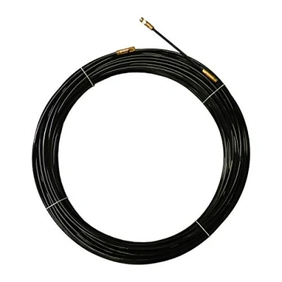 Imagen de Guia pasacables de nylon, negro, Ø 4 mm, 10 metros, con terminales intercambiables