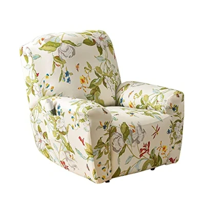 Imagen de CHNSHOME Fundas para sillas reclinables Funda elástica sillón Relax con Bolsillos Protector de reclinable Butacas Ajustables Antideslizante