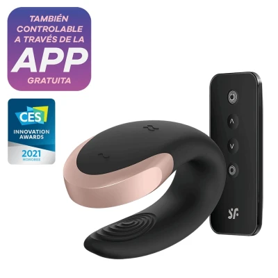 Imagen de Satisfyer Double Love Connect App Platanomelónnegro