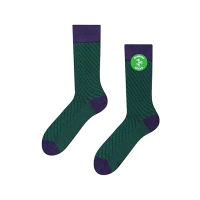 Imagen de Dedoles Calcetines Unisex Hombre Mujer y Niños Algodón muchos diseños divertidos diferente izquierda derecha, color: Verde, diseño: Azul verde (bambú jacquard), tamaño: 39 42