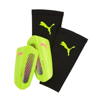 Imagen de Puma ULTRA Light Strap, Espinilleras Unisexo, Yellow Alert Aged Silver, M 030992