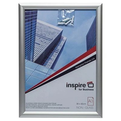 Imagen de Hampton Frames SNAP SNAPA3S Marco para fotos, certificados, A3, 30 x 42 cm, color plateado