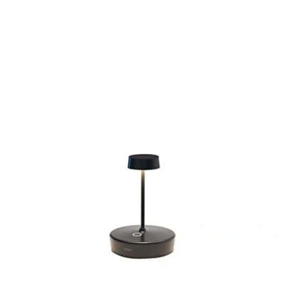 Imagen de Zafferano, Lámpara Swap Mini, de Mesa Recargable e Inalámbrica con Control Táctil, Adecuada para Interior y Exterior, Atenuador, 2700 K, Altura 14,8 cm, Color Negro