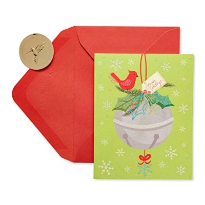 Imagen de Papyrus Tarjetas navideñas en caja con sobres, Happy Holiday Season, Jingle Bell (20 unidades)