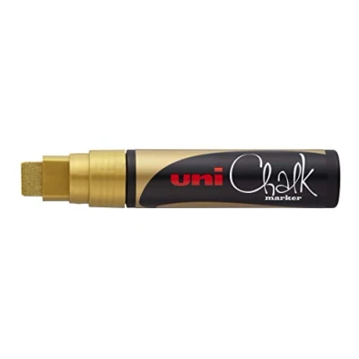 Imagen de Uni ball Marcador tiza líquida Chalk PWE17K 15 mm. Oro
