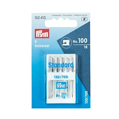 Imagen de Prym 152413 130/705 Standard 100 Agujas para máquina de coser, Plateado, No.