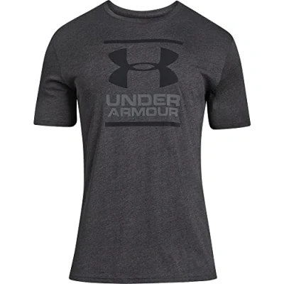 Imagen de Under Armour Foundation SS Camiseta estampada, Hombre, Talla: Small, Charcoal medium heather/graphite/black