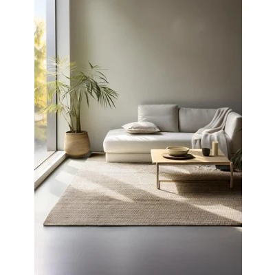 Imagen de Hanse Home Alfombra de Yute Natural para salón, 100% Yute, Tejida a Mano y respetuosa con el Medio Ambiente, Estilo Bohemio, Fibra Natural, Dormitorio, Comedor, Color Gris