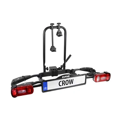Imagen de EUFAB Portabicicletas Crow 11563 para Bicicleta eléctrica, parcialmente montado, antirrobo, 2 Bicicletas, Enganche de Remolque