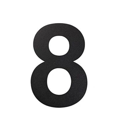Imagen de nanlyiau números casa exterior negro número de moderna 15.3cm negro/6 pulgadas acero inoxidable,Apariencia flotante,Fácil instalary hecho inoxidable sólido 304(8)